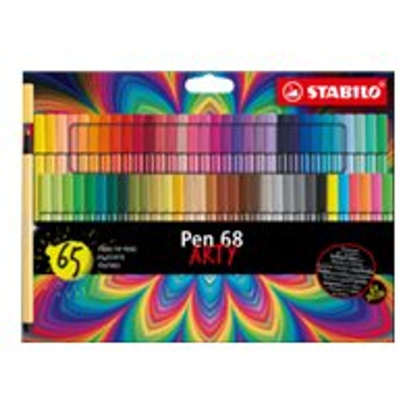4006381583183-STABILO Pen 68 ARTY - feutre - noir, bleu clair, jaune, orange, brun, rose, vert clair, rouge carmin, vert émeraude, abricot, gris de Payne, bleu prussien, jaune citron, lilas, blush, moutarde, gris foncé, gris chaud, bleu fo-P_405119541_1-0