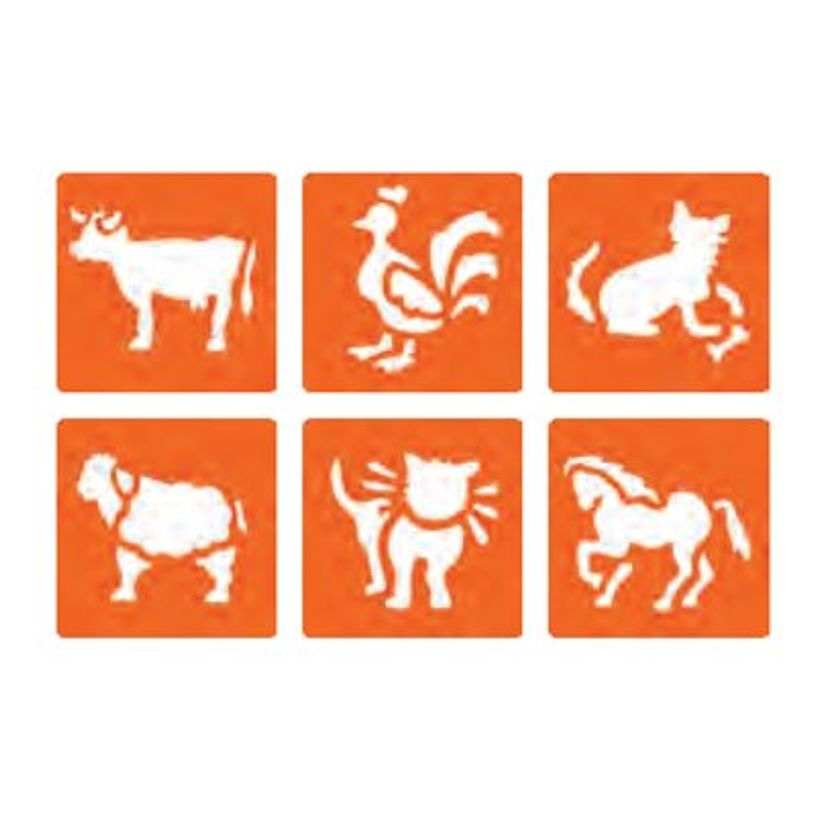 3471052251004-Graine Creative - lot de 6 pochoirs - animaux de la ferme-P_405119637_1-0