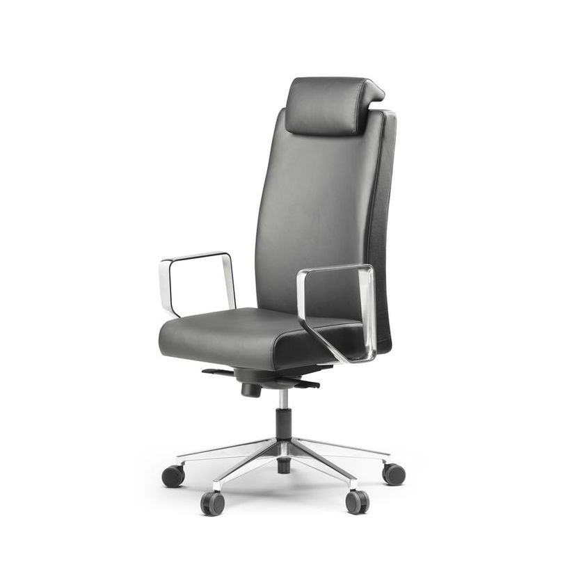 3660916042456-Fauteuil de bureau BOP - accoudoirs fixes - appui-tête - cuir noir-P_405119676_2-1