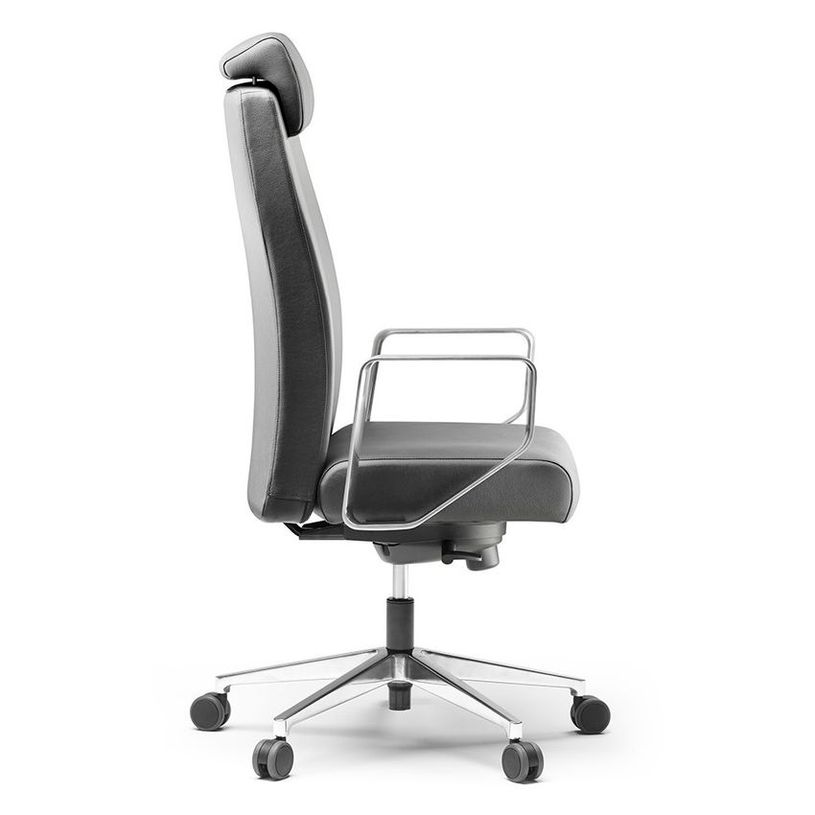 3660916042456-Fauteuil de bureau BOP - accoudoirs fixes - appui-tête - cuir noir-P_405119676_4-3