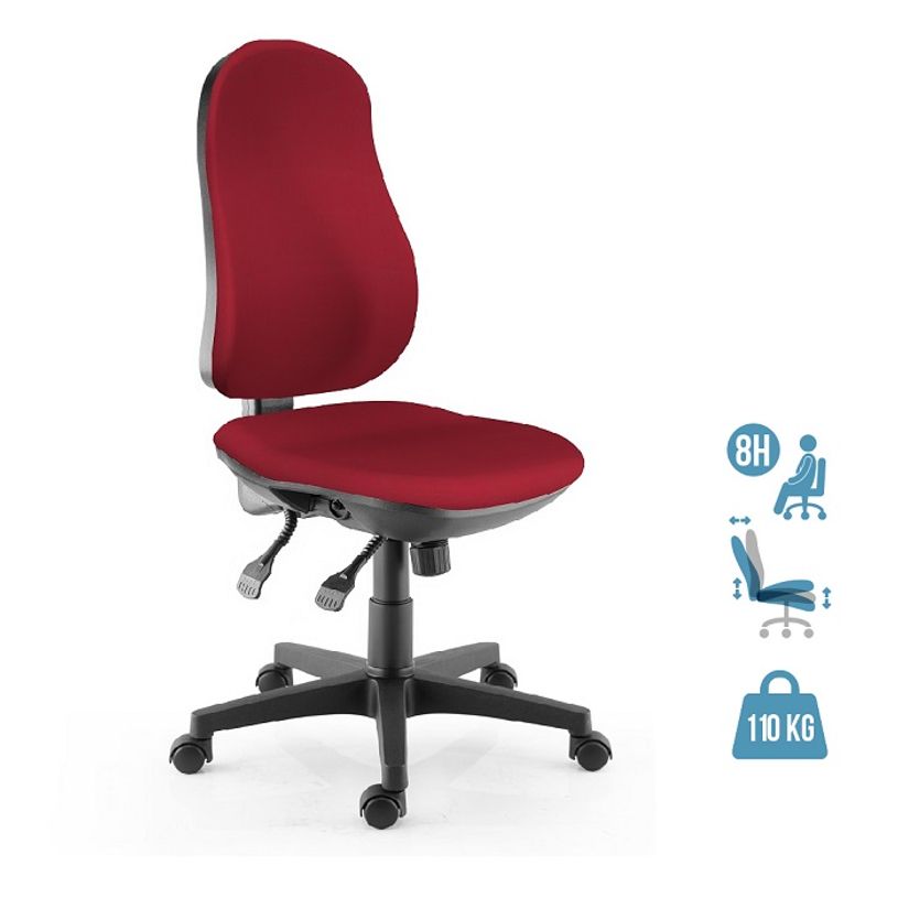 3660916033997-Fauteuil de bureau LIBRA - accoudoirs en option - Rouge-P_405119678_1-0