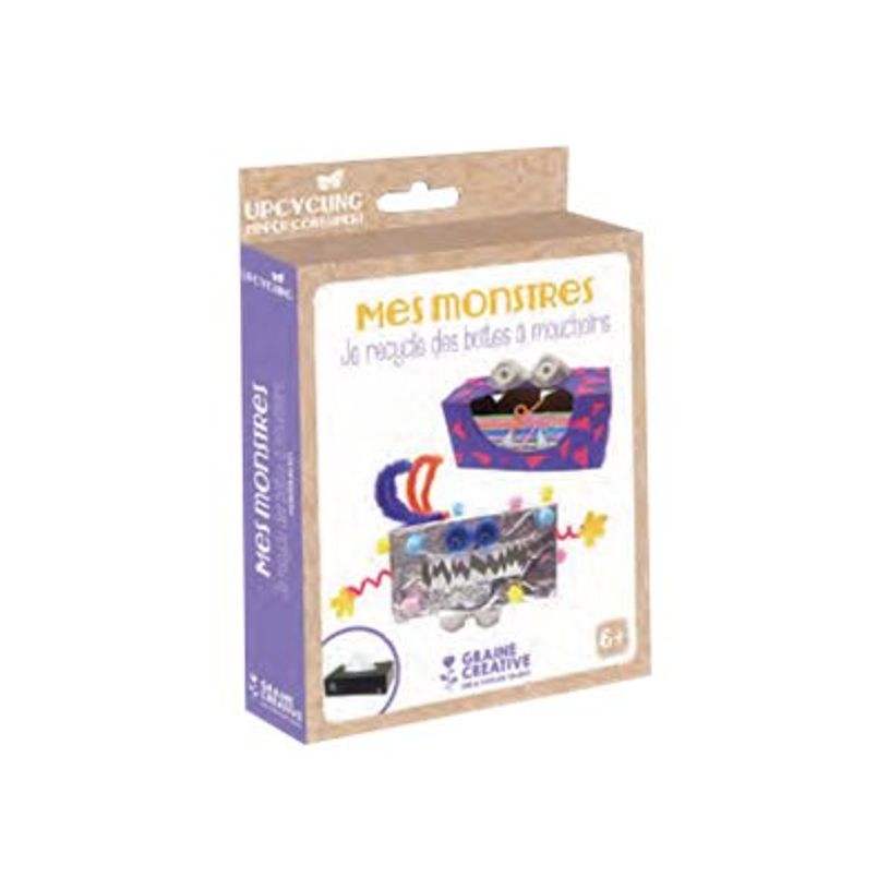 3532437506321-Graine Creative - kit pour décorer une boite à mouchoirs - mes monstres-P_405119897_1-0