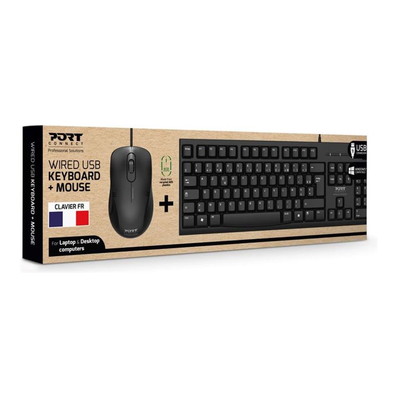 3567049009007-PORT Connect - ensemble clavier et souris filaire - Azerty-P_405119989_1-8