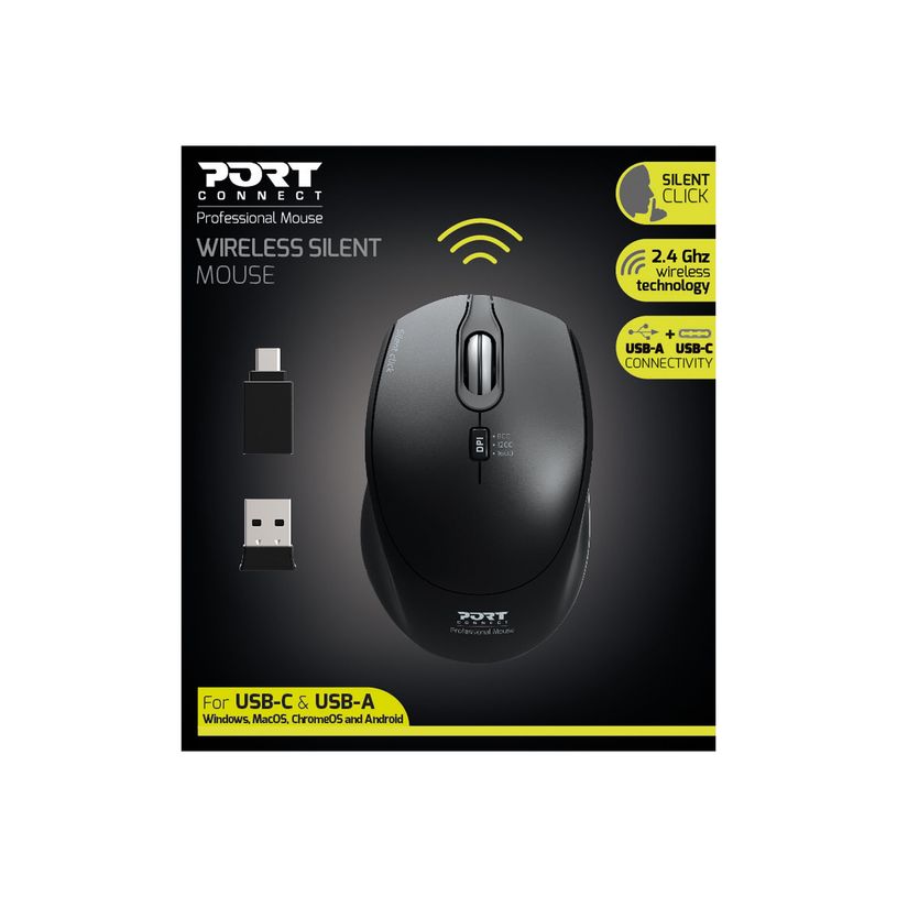 3567049007133-PORT DESIGNS - Souris sans fil - silencieuse - noir-P_405119999_1-3