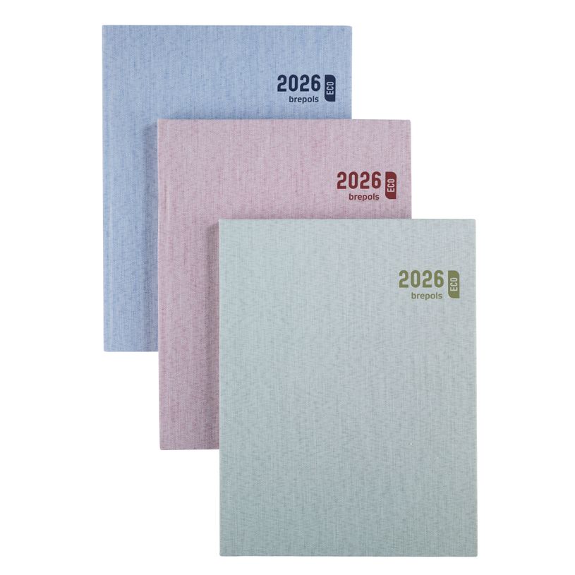 5412303377065-Agenda Toile Ocean - 1 semaine sur 2 pages - 17 x 22 cm - disponible dans différentes couleurs - Brepo--0