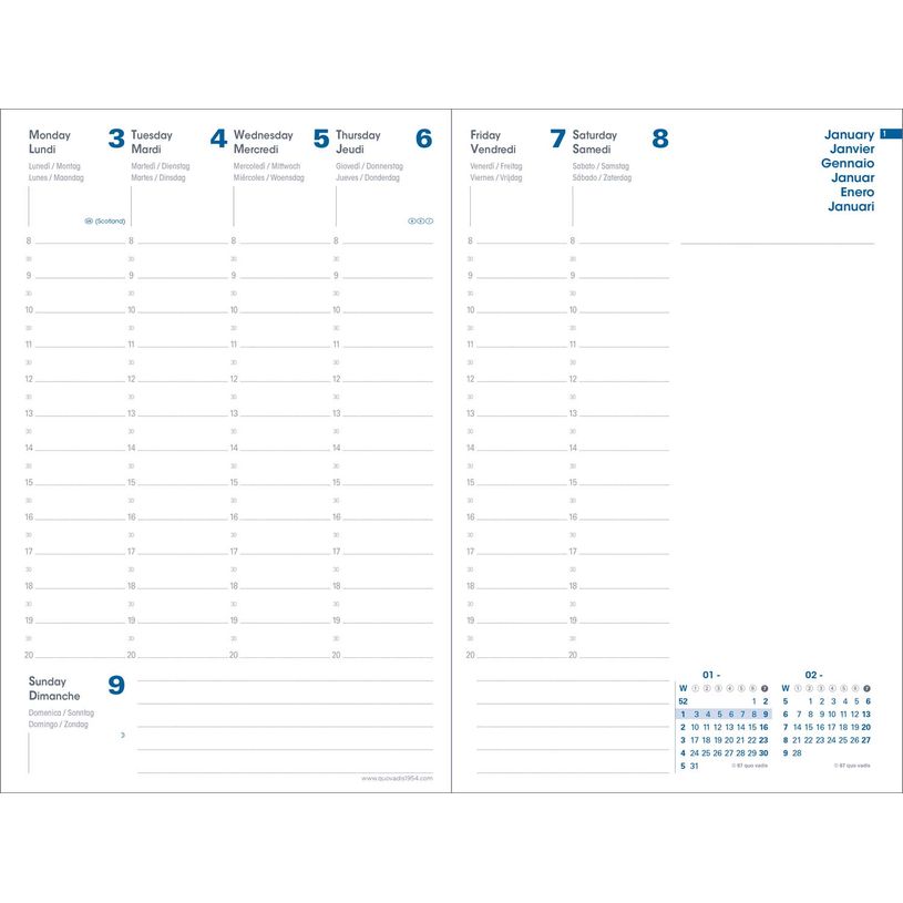 3371010474837-Agenda Equology - 1 semaine sur 2 pages - 16 x 24 cm - noir - Quo Vadis--1
