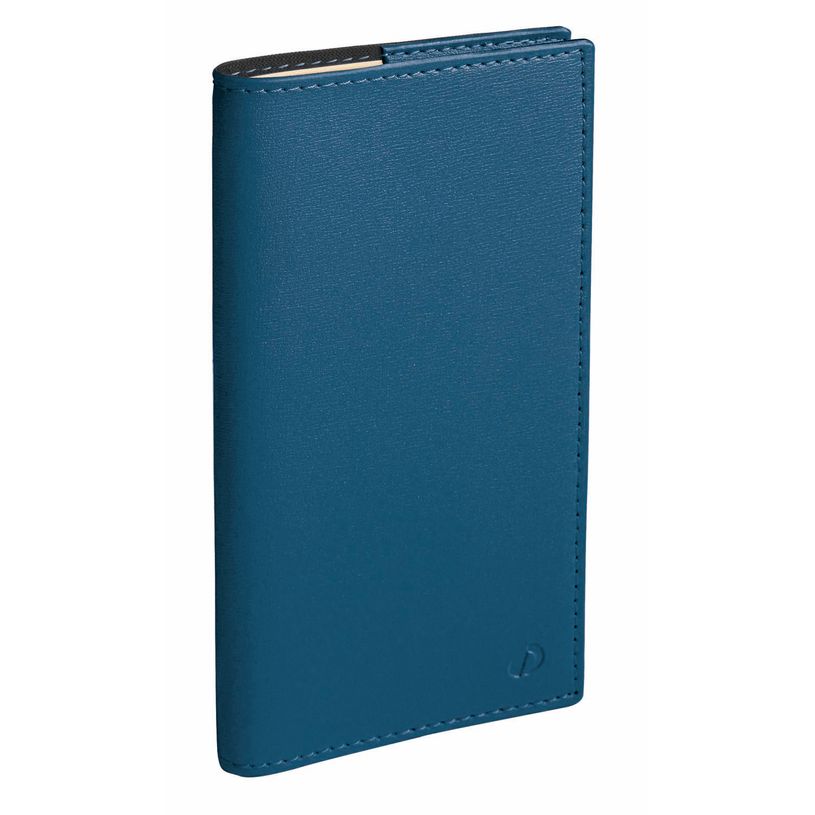 3371010488711-Agenda de poche Soho Italnote avec répertoire - 1 semaine sur 2 pages - 8,8 x 17 cm - bleu acier - Quo--0