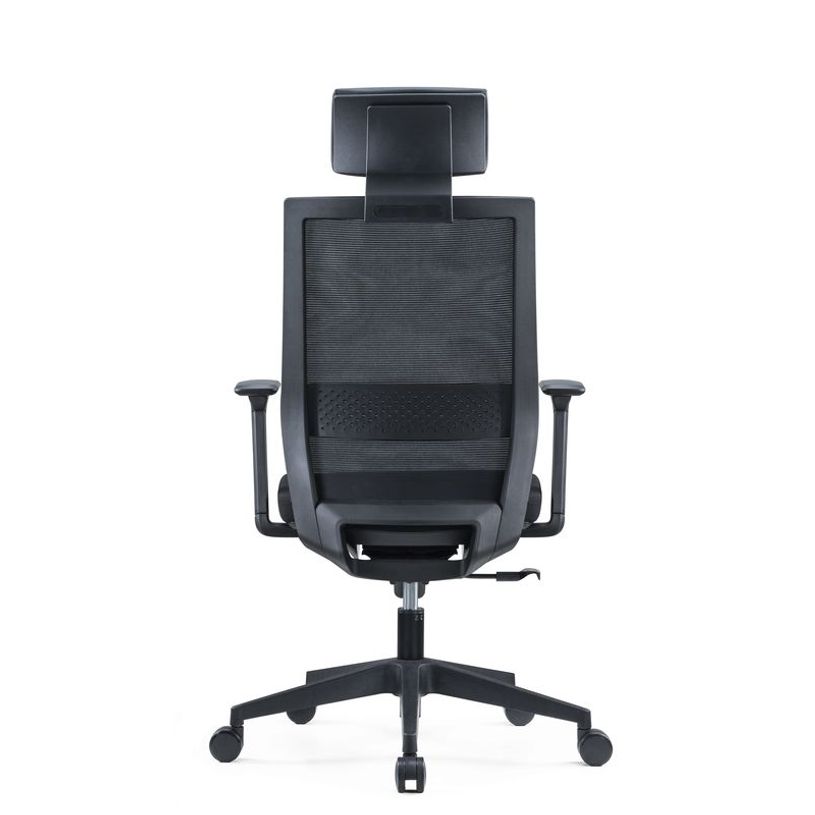 3700339918508-Fauteuil de bureau MAXIM - accoudoirs réglables - Appuie tête - noir-P_405120006_6-5