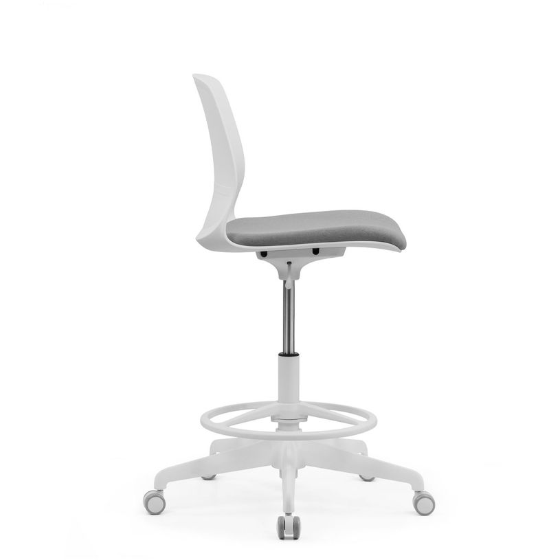 3700339918607-Siege technique LYNA - tabouret assis-debout - hauteur réglable - repose-pieds - gris/bla-P_405120007_4-3