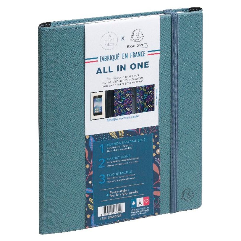 3660942078306-Agenda Mini Labo All in One - 1 semaine sur 2 pages - 15 x 21 cm - bleu - Exacompta-P_405120018_1-0