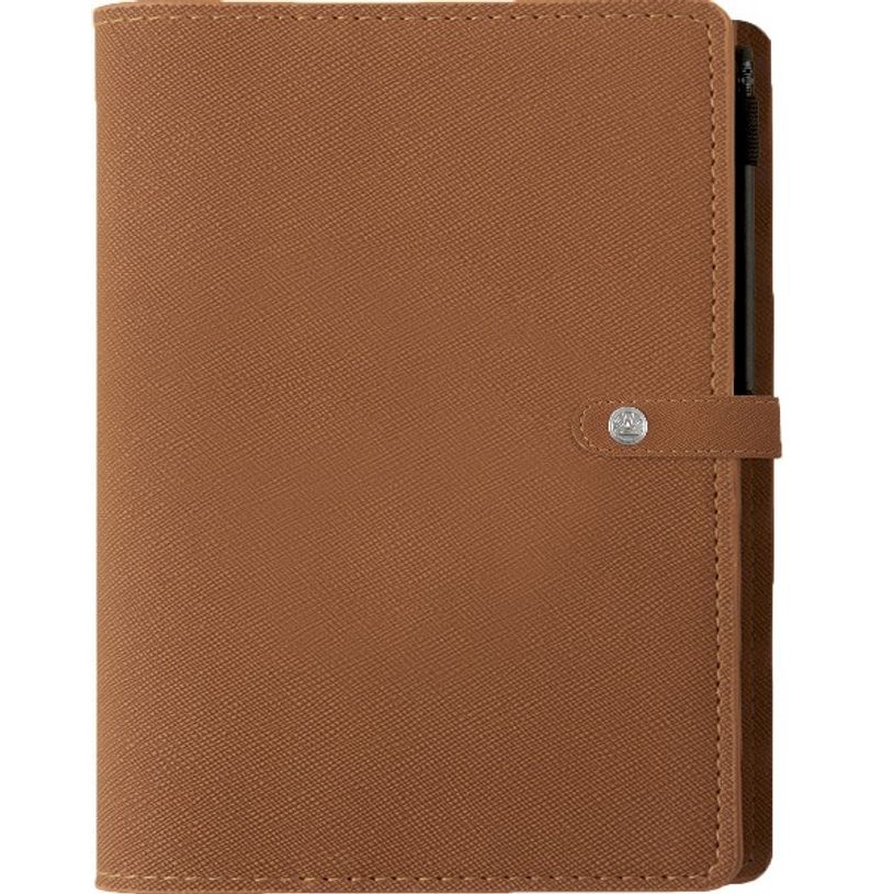 3664447129006-Agenda spiralé Kent - 1 semaine sur 2 pages - 22 x 28 cm - fauve - Oberthur-P_405120069_1-0