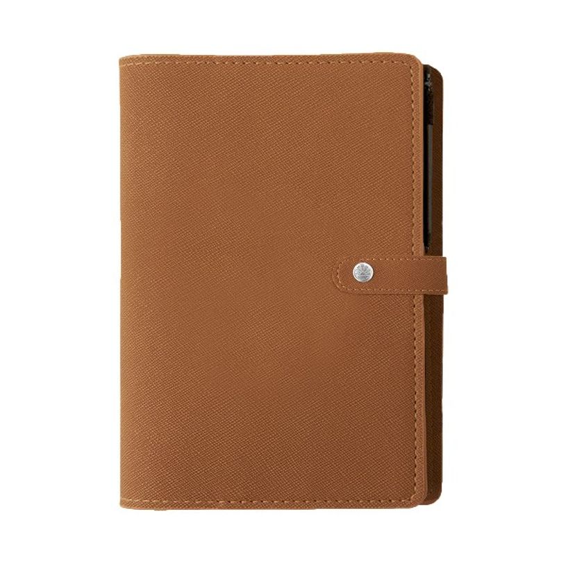 3664447129051-Agenda spiralé Kent - 1 semaine sur 2 pages - 17 x 24,5 cm - fauve - Oberthur-P_405120074_1-0