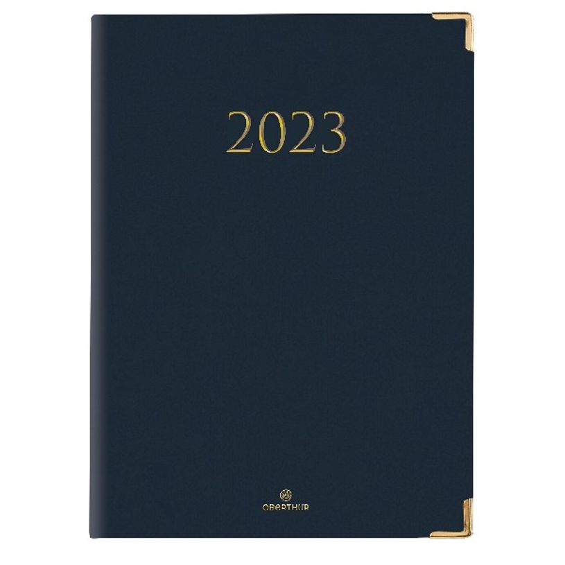 3664447132662-Agenda Kiev - 1 semaine sur 2 pages - 22 x 30,7 cm - bleu marine - Oberthur-P_405120097_1-0