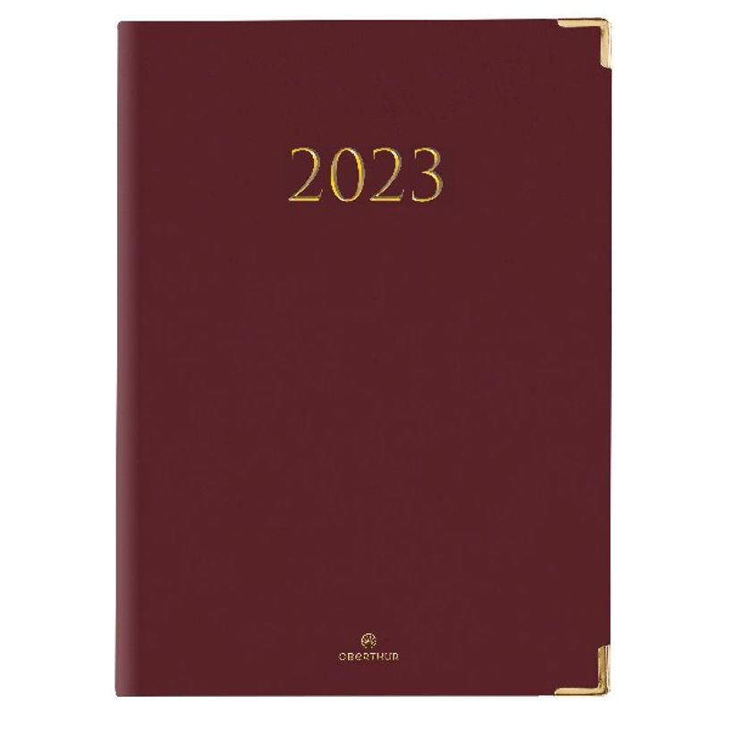 3664447132679-Agenda Kiev - 1 semaine sur 2 pages - 22 x 30,7 cm - bordeaux - Oberthur-P_405120098_1-0
