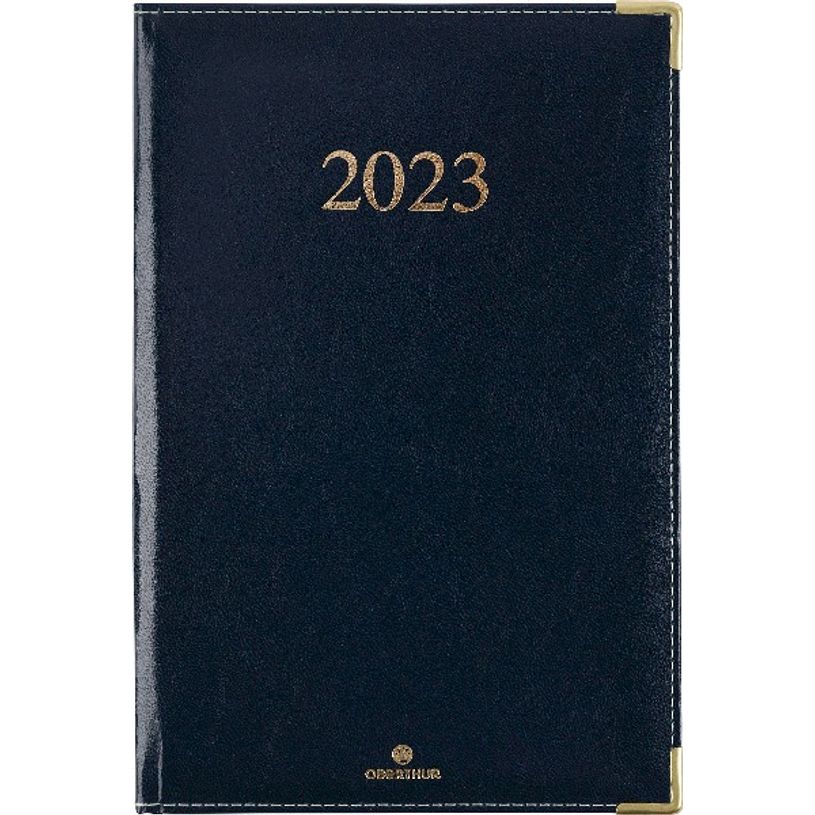 3664447129198-Agenda Kiev - 1 semaine sur 2 pages - 17 x 24,5 cm - bleu marine - Oberthur-P_405120105_1-0