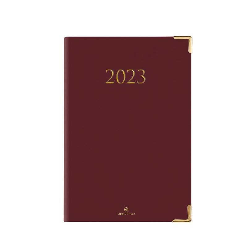 3664447129204-Agenda Kiev - 1 semaine sur 2 pages - 17 x 24,5 cm - bordeaux - Oberthur-P_405120106_1-0