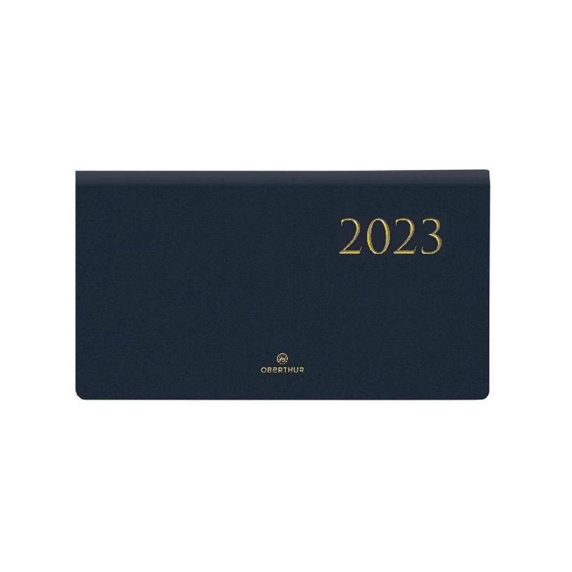 3664447135304-Agenda de poche à l'italienne Kiev - 1 semaine sur 2 pages - 9,5 x 17,5 cm - bleu marine -P_405120113_1-0