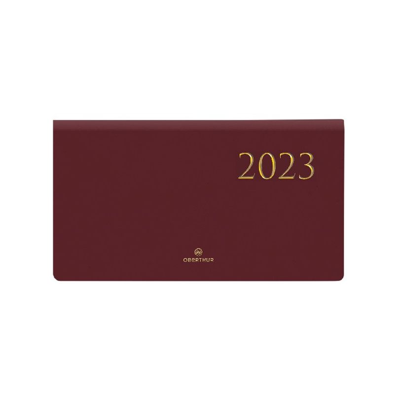 3664447135311-Agenda de poche à l'italienne Kiev - 1 semaine sur 2 pages - 9,5 x 17,5 cm - bordeaux - O-P_405120114_1-0