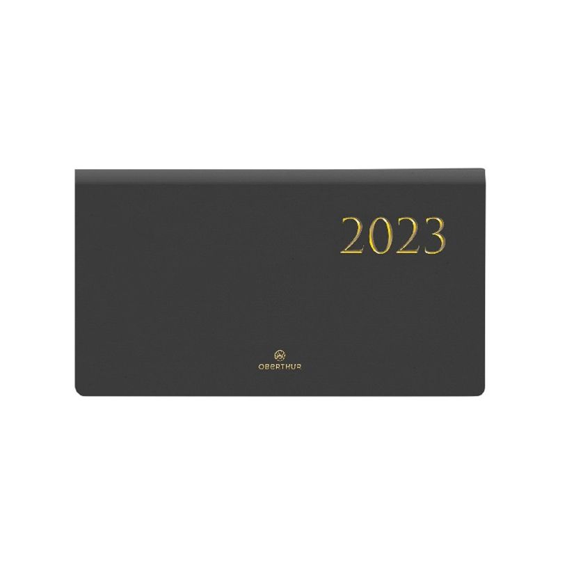 3664447135328-Agenda de poche à l'italienne Kiev - 1 semaine sur 2 pages - 9,5 x 17,5 cm - gris - Obert-P_405120115_1-0