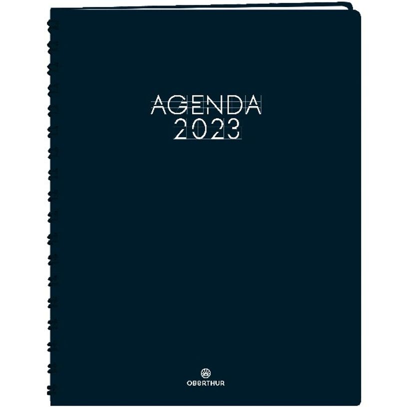 3664447134208-Agenda Portland - 1 semaine sur 2 pages - 22 x 30,7 cm - bleu marine - Oberthur-P_405120143_1-0