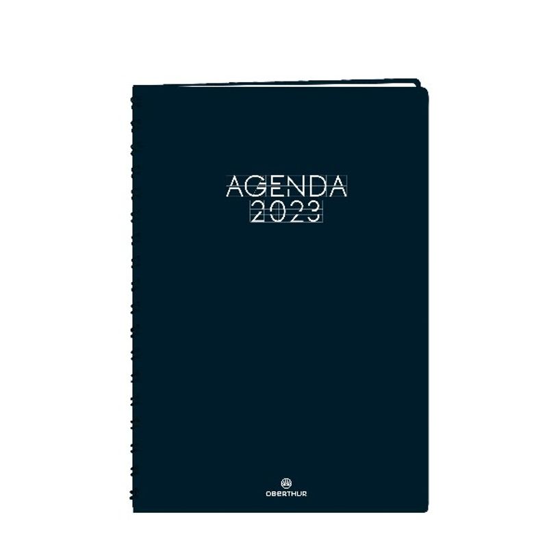 3664447134314-Agenda Portland - 1 semaine sur 2 pages - 17 x 24,5 cm - bleu marine - Oberthur-P_405120149_1-0