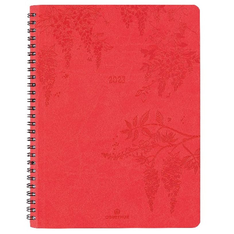3664447130156-Agenda Primrose - 1 semaine sur 2 pages - 22 x 28 cm - corail - Oberthur-P_405120175_1-0