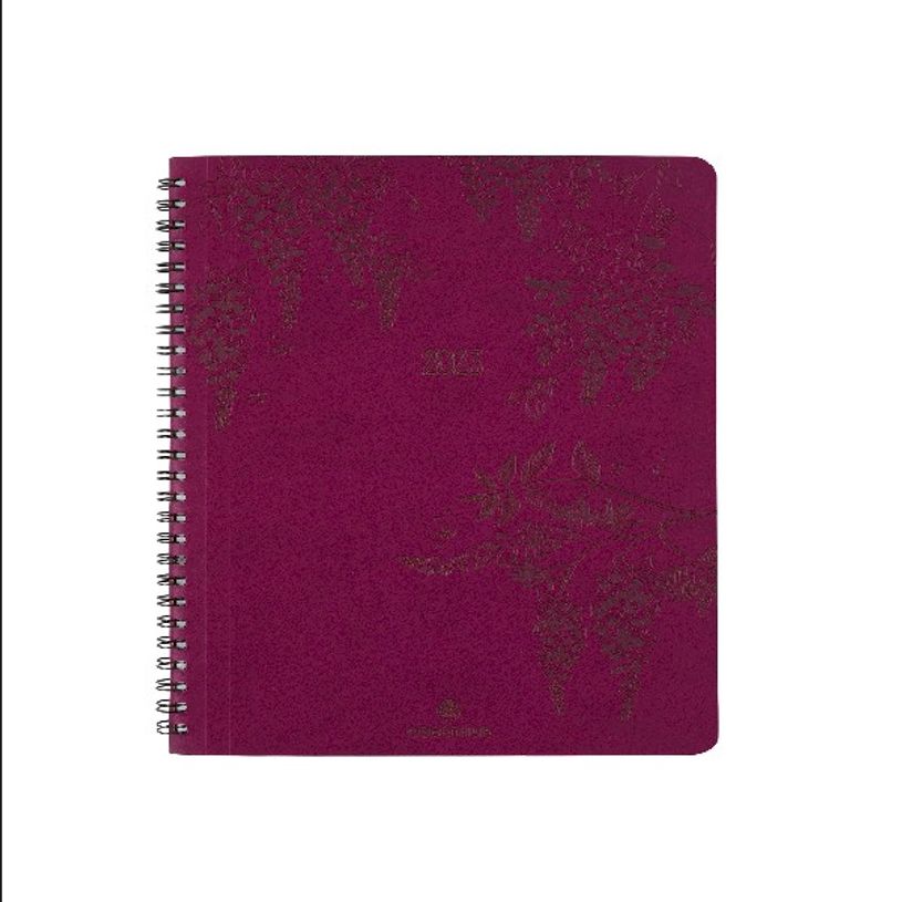 3664447134406-Agenda Primrose - 1 semaine sur 2 pages - 16,5 x 16,5 cm - prune - Oberthur-P_405120183_1-0