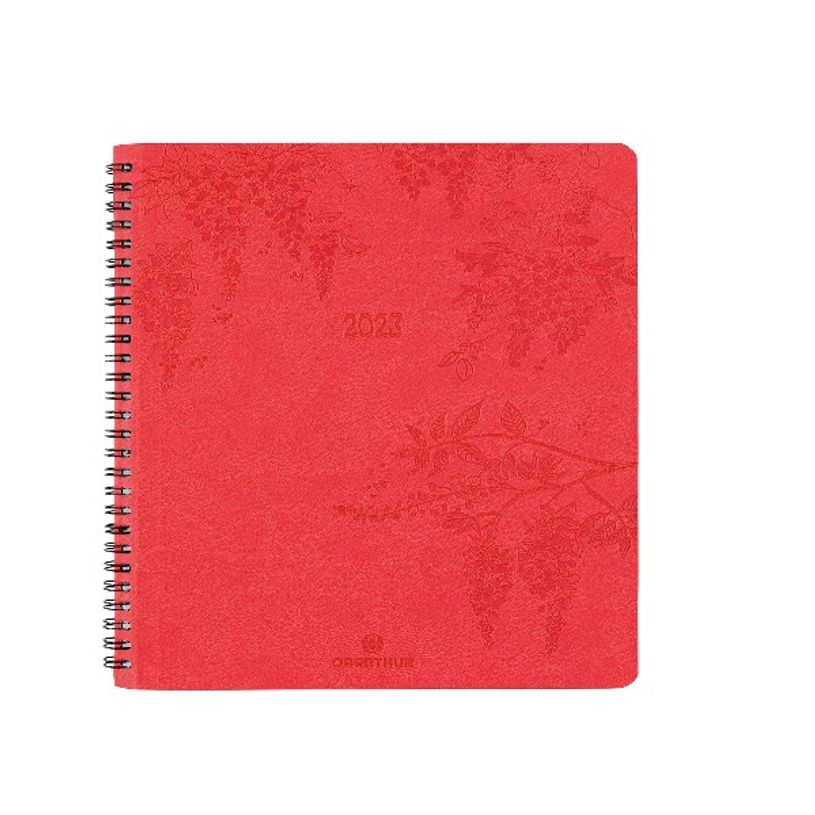 3664447134420-Agenda Primrose - 1 semaine sur 2 pages - 16,5 x 16,5 cm - corail - Oberthur-P_405120185_1-0