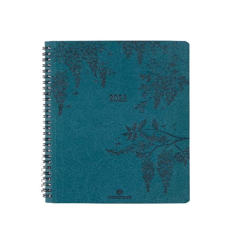 3664447134444-Agenda Primrose - 1 semaine sur 2 pages - 16,5 x 16,5 cm - bleu vert - Oberthur-P_405120187_1-0