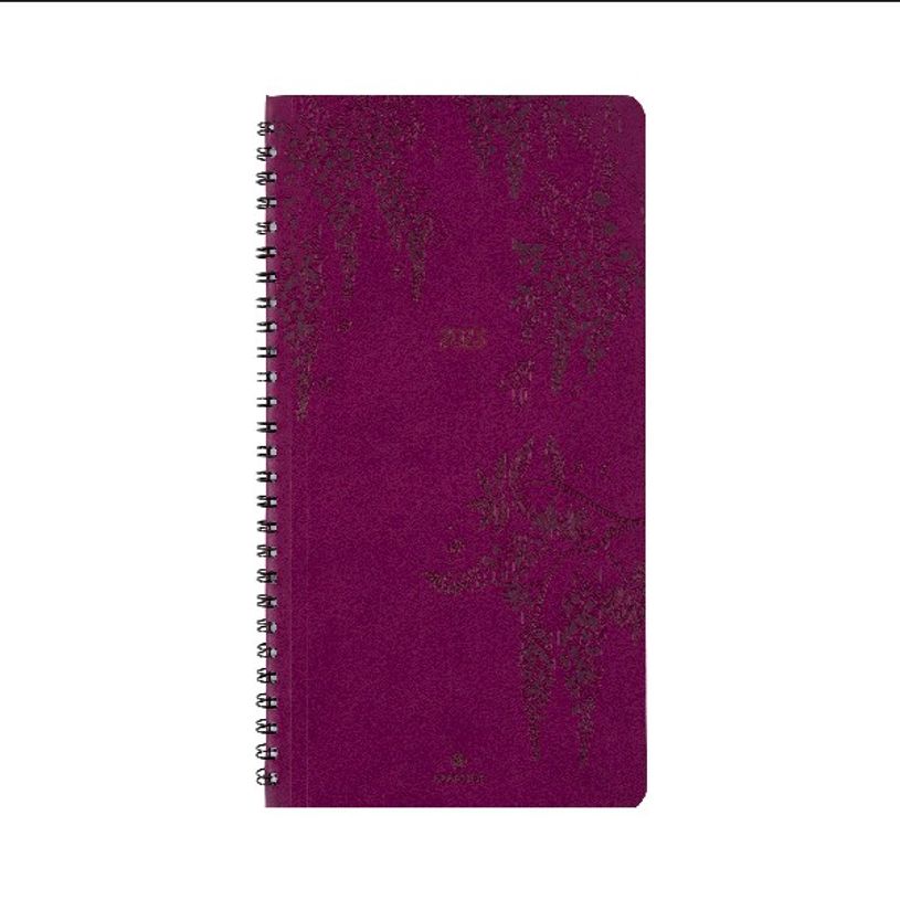 3664447130231-Agenda de poche Primrose - 1 semaine sur 2 pages - 9,5 x 17,5 cm - prune - Oberthur-P_405120188_1-0