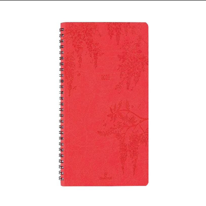 3664447130255-Agenda de poche Primrose - 1 semaine sur 2 pages - 9,5 x 17,5 cm - corail - Oberthur-P_405120190_1-0