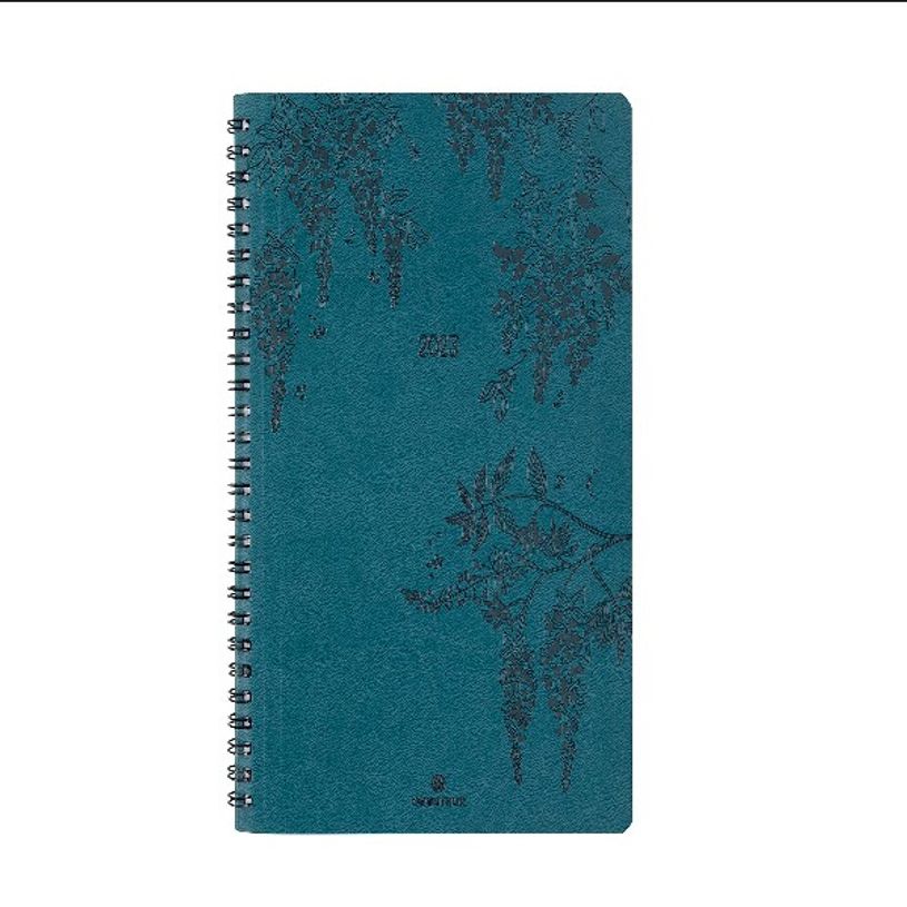 3664447130279-Agenda de poche Primrose - 1 semaine sur 2 pages - 9,5 x 17,5 cm - bleu vert - Oberthur-P_405120192_1-0