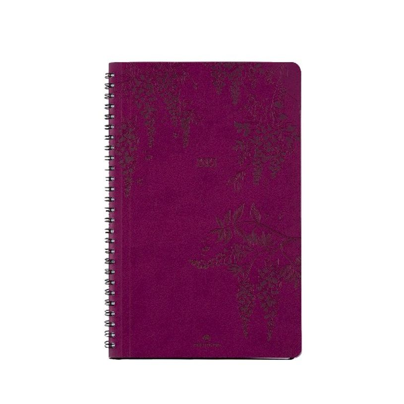 3664447130286-Agenda Primrose - 1 semaine sur 2 pages - 10 x 15 cm - prune - Oberthur-P_405120193_1-0
