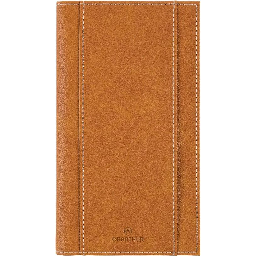 3664447131689-Agenda de poche spiralé Burgos - 1 semaine sur 2 pages - 9,5 x 17,5 cm - camel - Oberthur-P_405120312_1-0