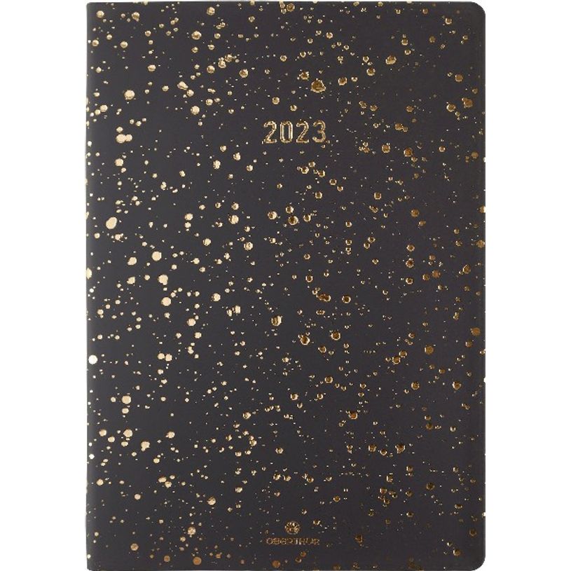 3664447126616-Agenda Céleste - 1 semaine sur 2 pages - 17 x 24,5 cm - anthracite - Oberthur-P_405120313_1-0