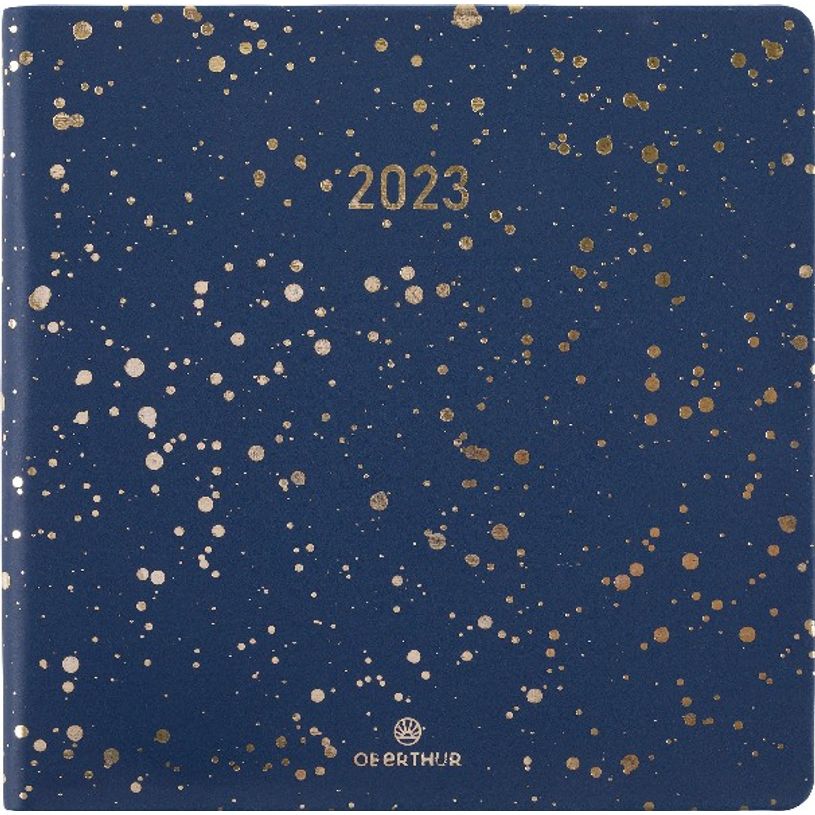 3664447126685-Agenda Céleste - 1 semaine sur 2 pages - 16,5 x 16,5 cm - bleu marine - Oberthur-P_405120320_1-0
