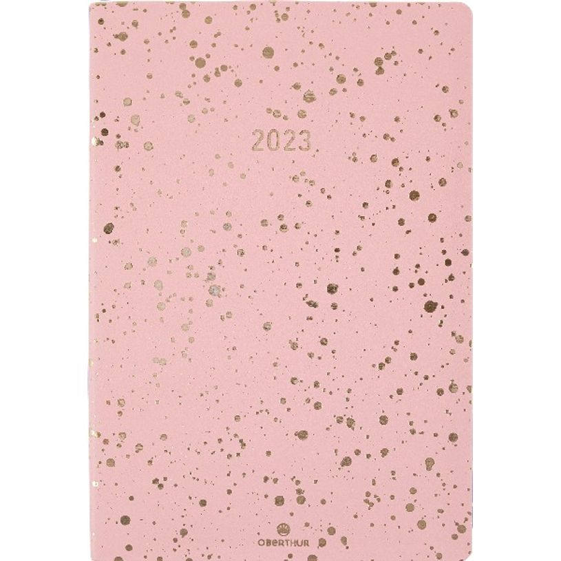 3664447126777-Agenda Céleste - 1 semaine sur 2 pages - 10 x 15 cm - rose - Oberthur-P_405120327_1-0