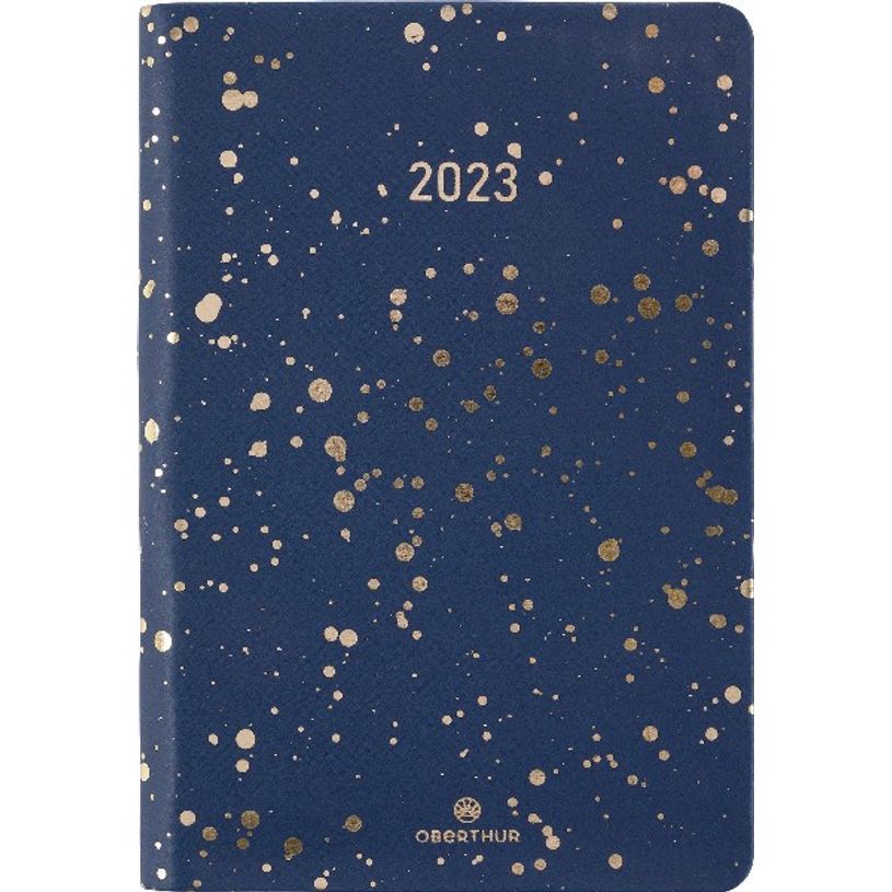 3664447126784-Agenda Céleste - 1 semaine sur 2 pages - 10 x 15 cm - bleu marine - Oberthur-P_405120328_1-0