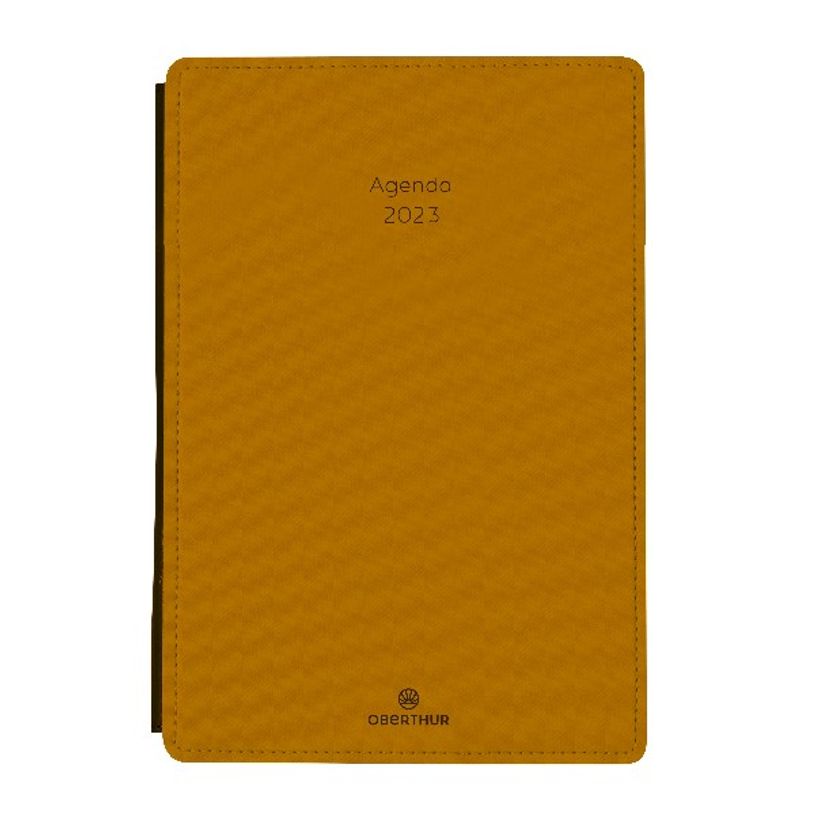 3664447134451-Agenda Stan - 1 semaine sur 1 page + 1 page de notes - 19 x 24,5 cm - moutarde - Oberthur-P_405120329_1-0