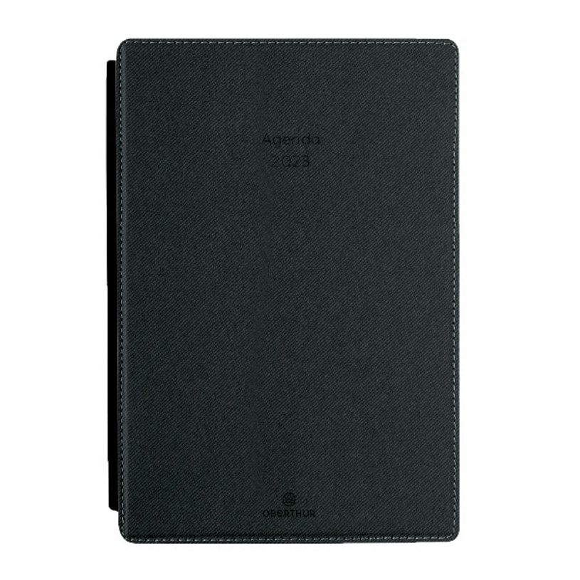 3664447134475-Agenda Stan - 1 semaine sur 1 page + 1 page de notes - 19 x 24,5 cm - anthracite - Oberthu-P_405120331_1-0