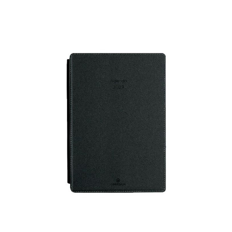 3664447134536-Agenda de poche Stan - 1 semaine sur 2 pages - 11,5 x 16 cm - anthracite - Oberthur-P_405120337_1-0