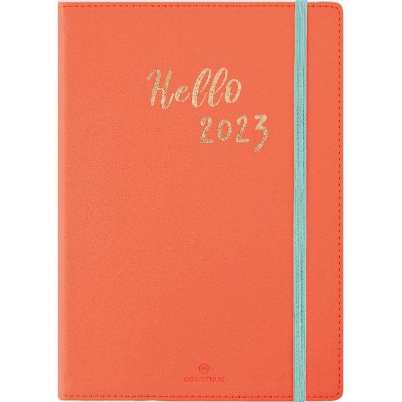 3664447131597-My Hello Agenda - 1 semaine sur 2 pages - A5 - corail - Oberthur-P_405120341_1-0