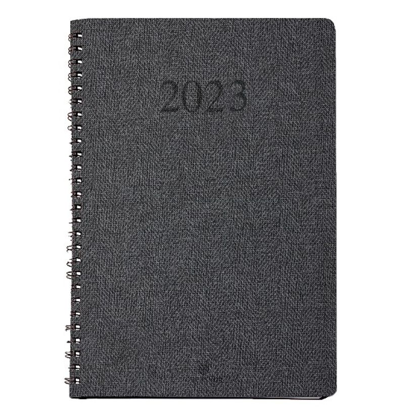 3664447131887-Agenda wire'o Glasgow - 1 semaine sur 2 pages - A4 - anthracite - Oberthur-P_405120370_1-0