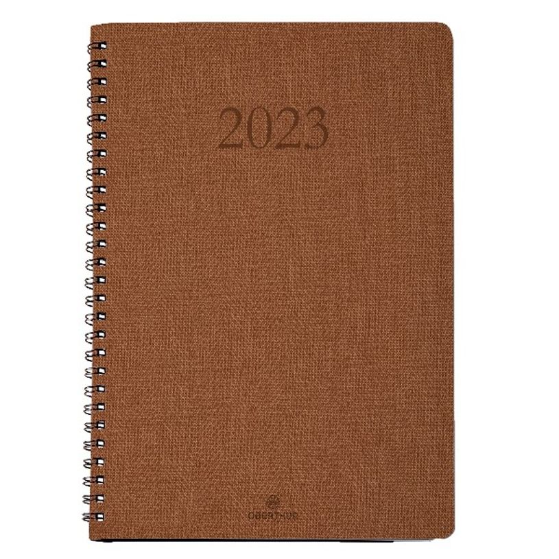 3664447131894-Agenda wire'o Glasgow - 1 semaine sur 2 pages - A4 - camel - Oberthur-P_405120371_1-0