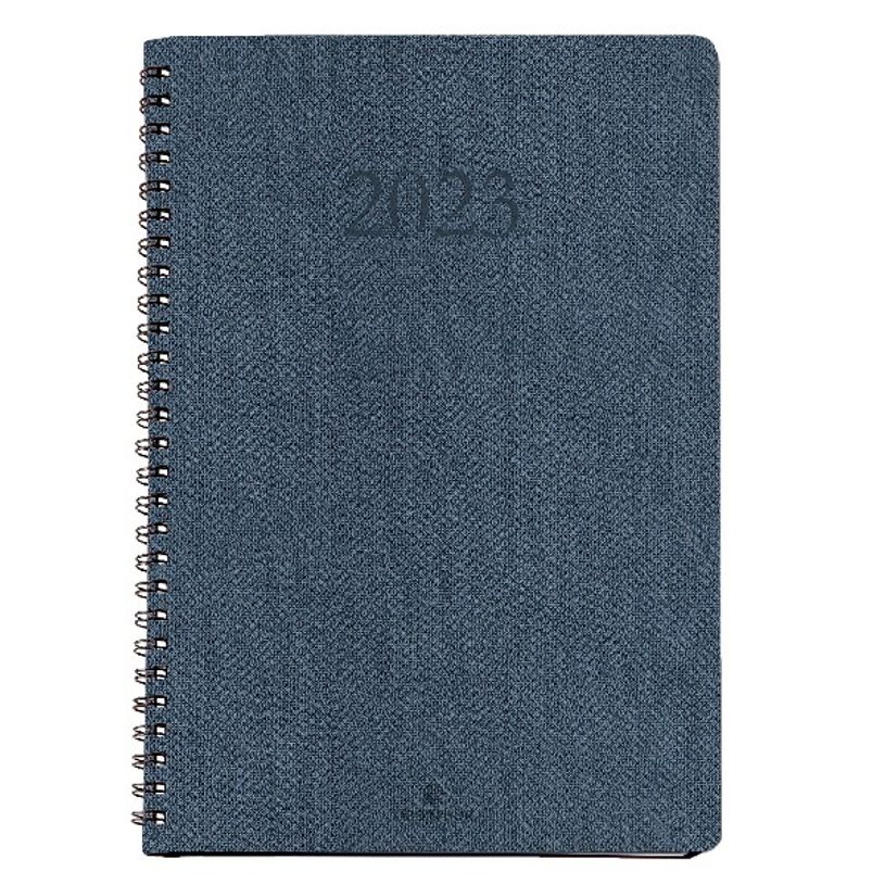 3664447131900-Agenda wire'o Glasgow - 1 semaine sur 2 pages - A4 - bleu marine - Oberthur-P_405120372_1-0