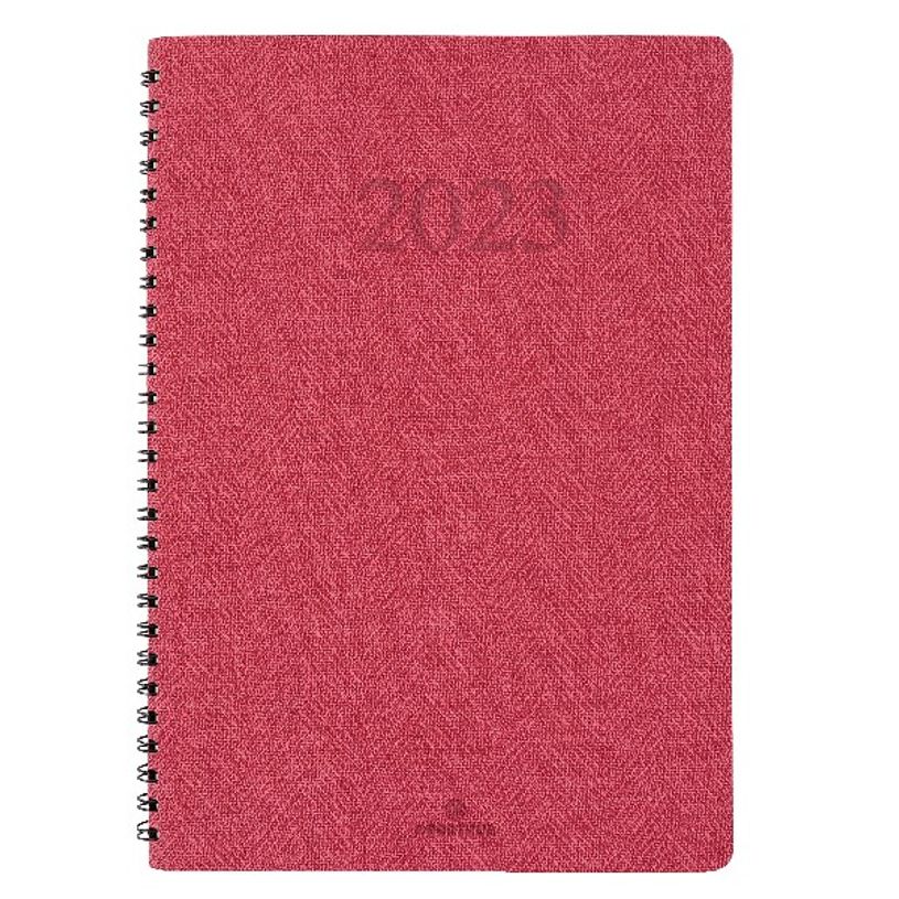 3664447131917-Agenda wire'o Glasgow - 1 semaine sur 2 pages - A4 - rouge - Oberthur-P_405120373_1-0