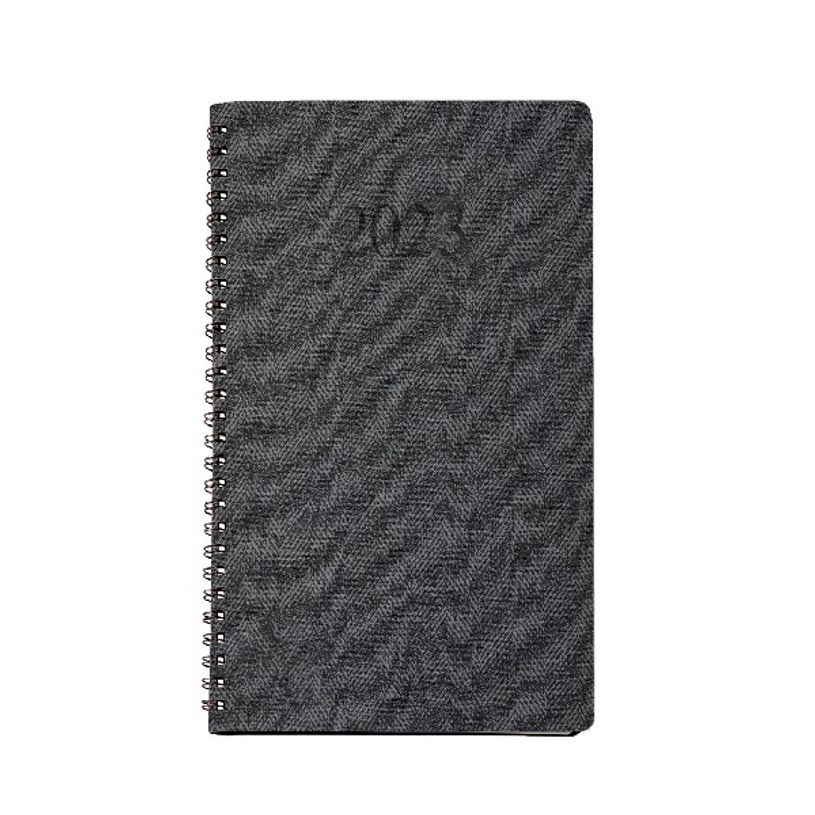 3664447128849-Agenda de poche Glasgow - 1 semaine sur 2 pages - 9,5 x 17,5 cm - anthracite - Oberthur-P_405120382_1-0