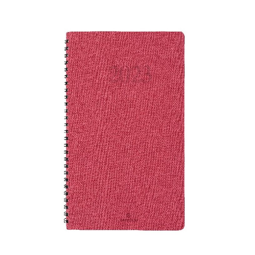 3664447128870-Agenda de poche Glasgow - 1 semaine sur 2 pages - 9,5 x 17,5 cm - rouge - Oberthur-P_405120385_1-0