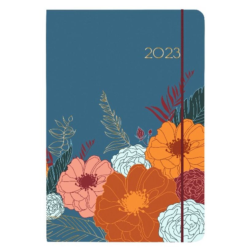 3664447134888-Agenda Giverny - 1 semaine sur 2 pages - 17 x 24,5 cm - bleu - Oberthur-P_405120395_1-0