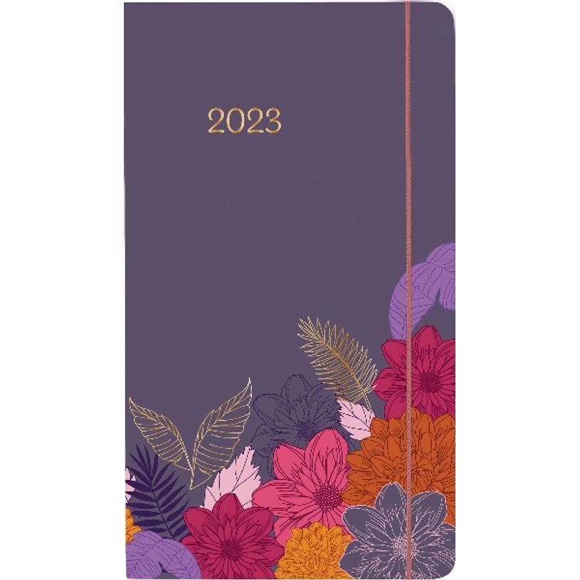3664447134963-Agenda de poche Giverny - 1 semaine sur 2 pages - 9,5 x 17,5 cm - violet - Oberthur-P_405120403_1-0